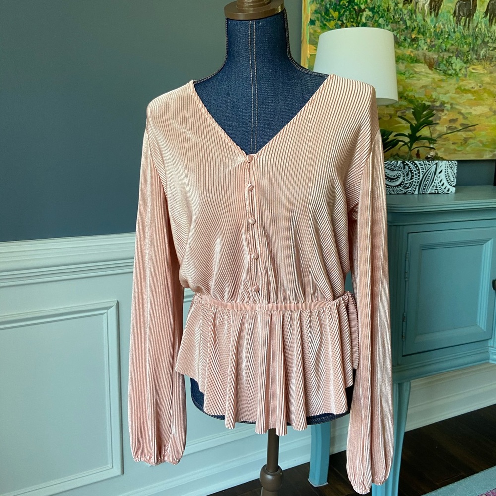 Blush Jessica Simpson long-sleeve top Sz m